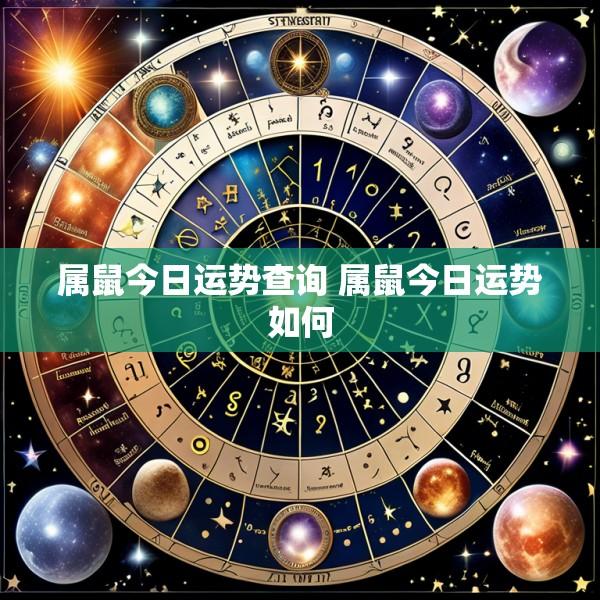 属鼠今日运势查询 属鼠今日运势如何