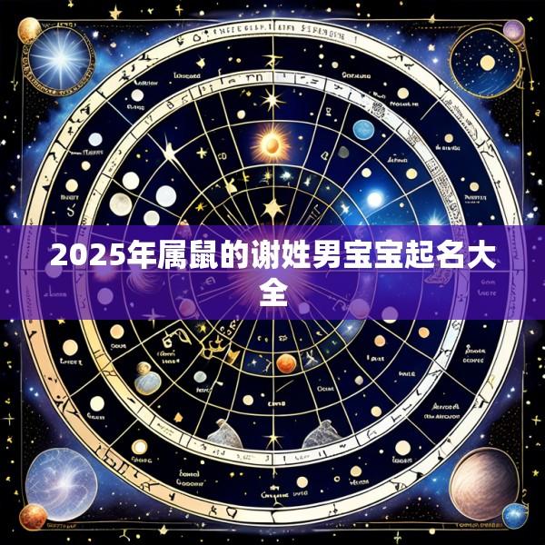 2025年属鼠的谢姓男宝宝起名大全