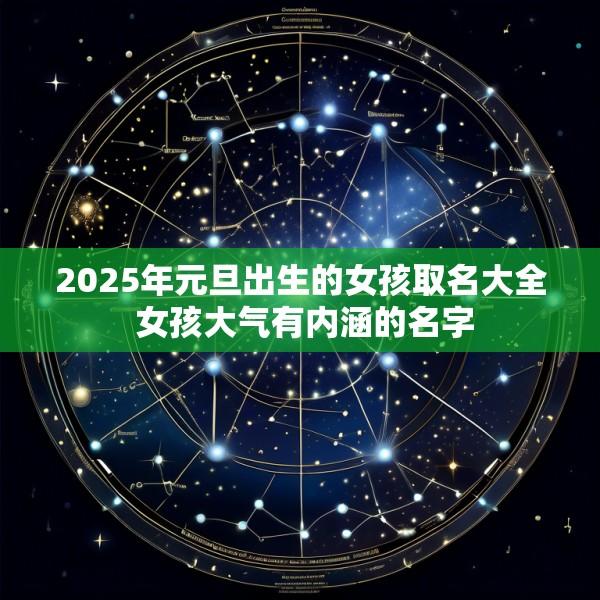 2025年元旦出生的女孩取名大全 女孩大气有内涵的名字