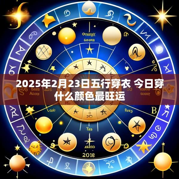2025年2月23日五行穿衣 今日穿什么颜色最旺运