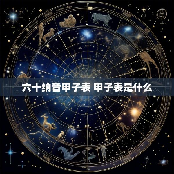 六十纳音甲子表 甲子表是什么