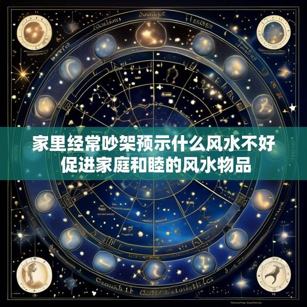 家里经常吵架预示什么风水不好 促进家庭和睦的风水物品