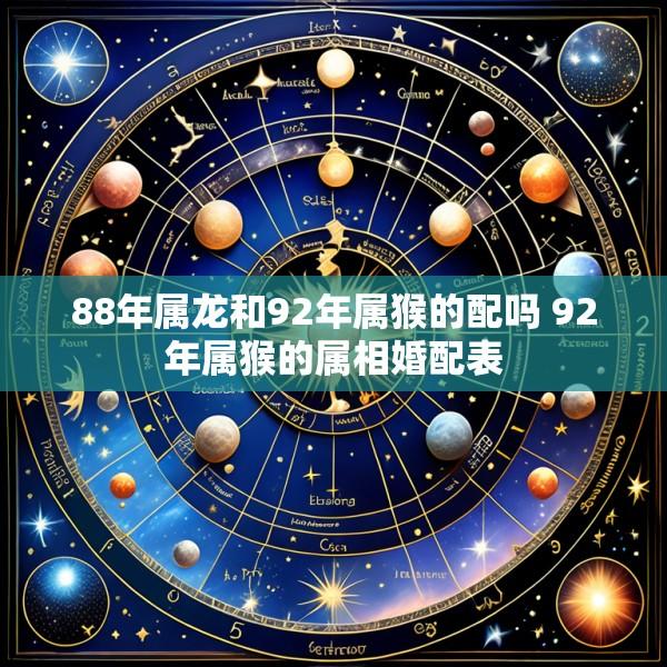 88年属龙和92年属猴的配吗 92年属猴的属相婚配表