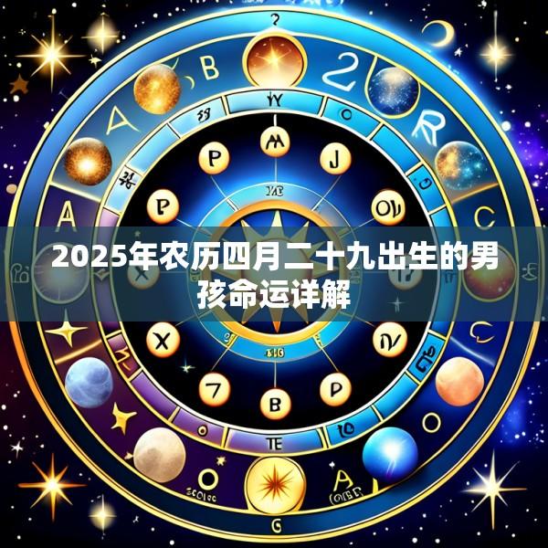 2025年农历四月二十九出生的男孩命运详解
