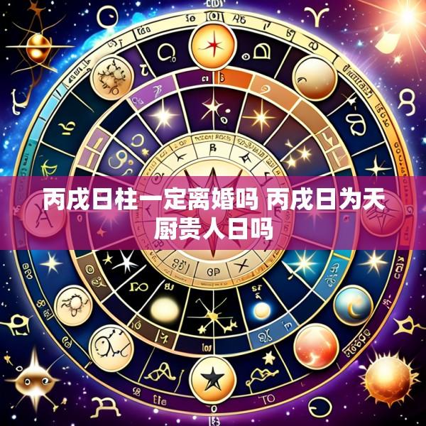 丙戌日柱一定离婚吗 丙戌日为天厨贵人日吗