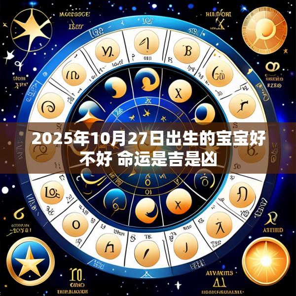 2025年10月27日出生的宝宝好不好 命运是吉是凶
