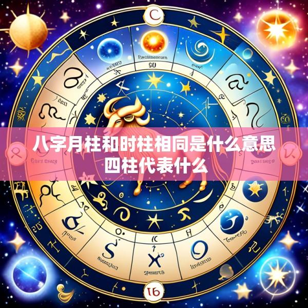 八字月柱和时柱相同是什么意思 四柱代表什么