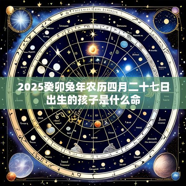 2025癸卯兔年农历四月二十七日出生的孩子是什么命