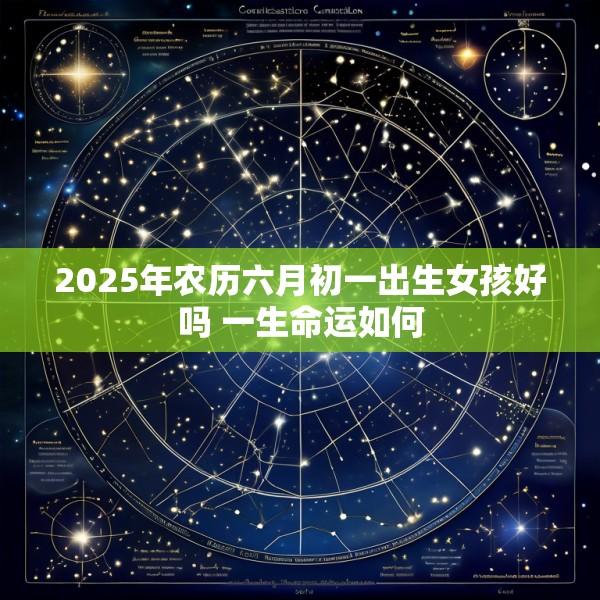 2025年农历六月初一出生女孩好吗 一生命运如何
