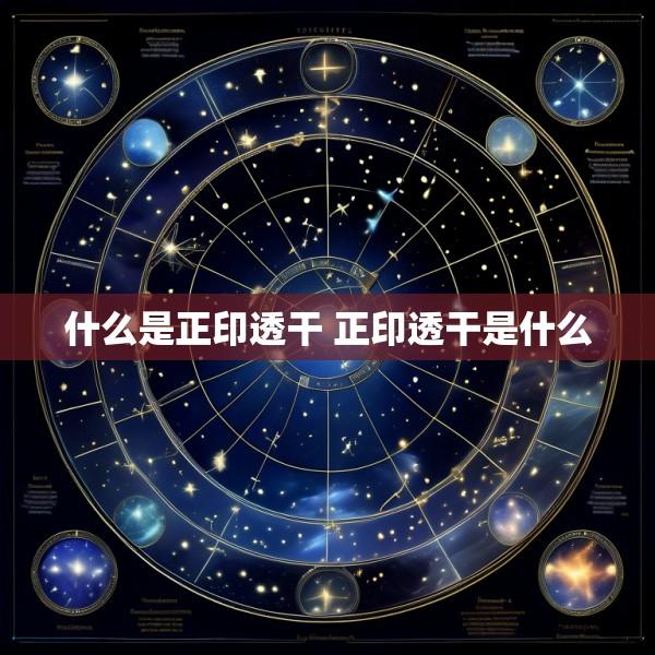 什么是正印透干 正印透干是什么