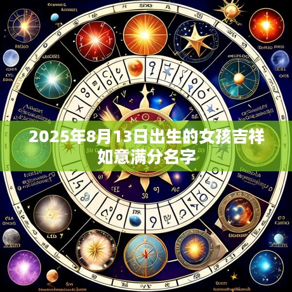 2025年8月13日出生的女孩吉祥如意满分名字