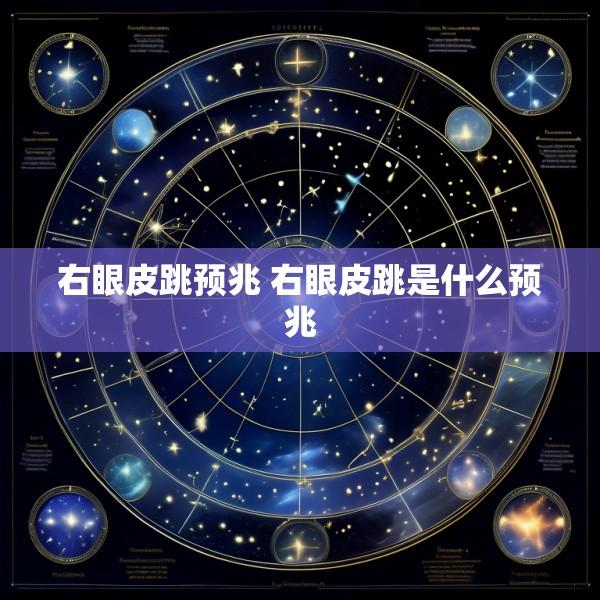右眼皮跳预兆 右眼皮跳是什么预兆