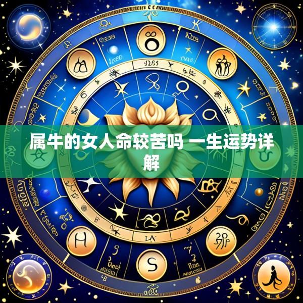 属牛的女人命较苦吗 一生运势详解