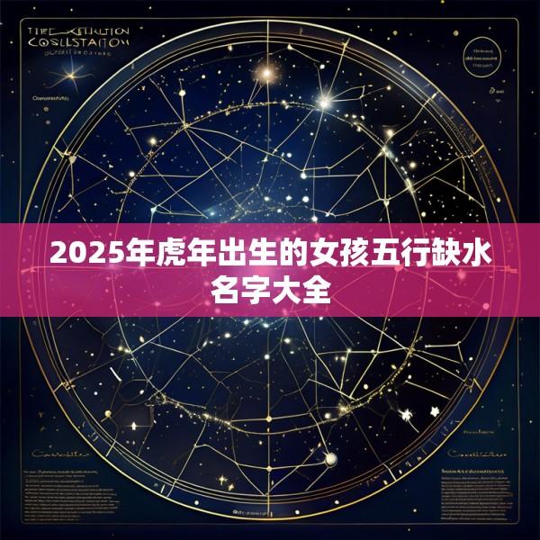 2025年虎年出生的女孩五行缺水名字大全