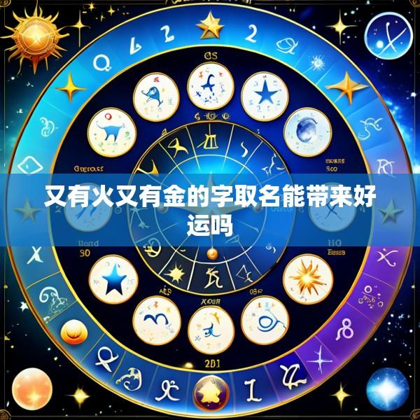 又有火又有金的字取名能带来好运吗
