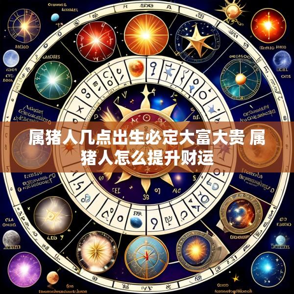 属猪人几点出生必定大富大贵 属猪人怎么提升财运