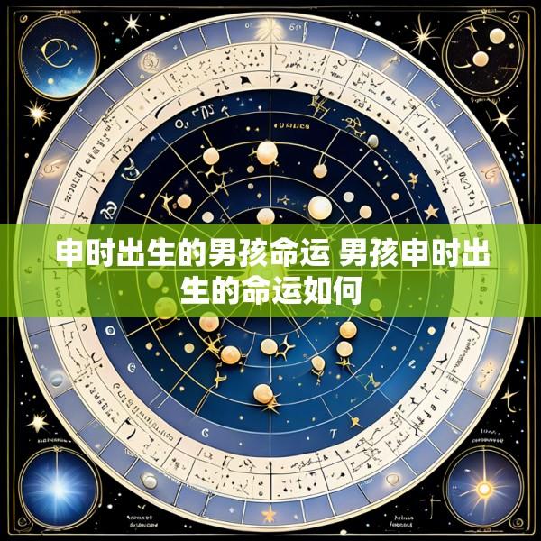 申时出生的男孩命运 男孩申时出生的命运如何