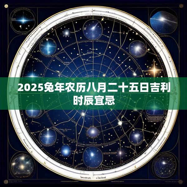 2025兔年农历八月二十五日吉利时辰宜忌