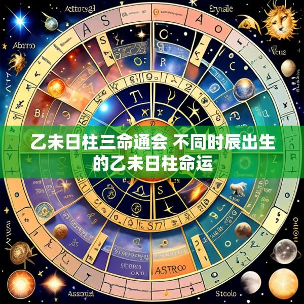乙未日柱三命通会 不同时辰出生的乙未日柱命运
