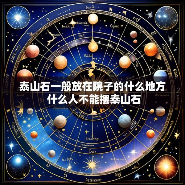 泰山石一般放在院子的什么地方 什么人不能摆泰山石