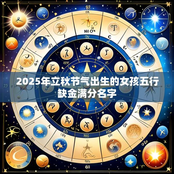 2025年立秋节气出生的女孩五行缺金满分名字