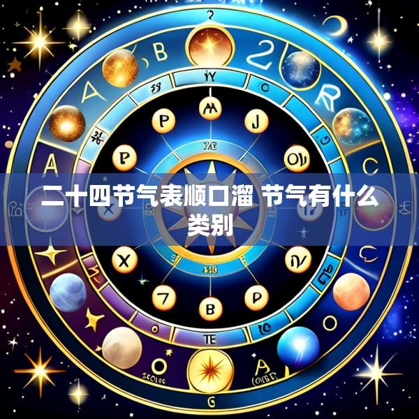 二十四节气表顺口溜 节气有什么类别