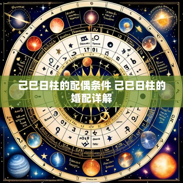己巳日柱的配偶条件 己巳日柱的婚配详解