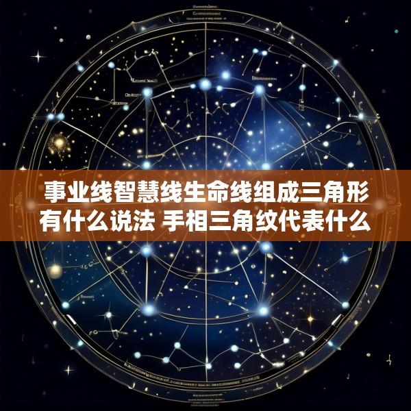 事业线智慧线生命线组成三角形有什么说法 手相三角纹代表什么