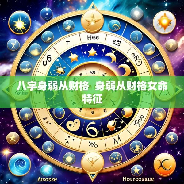 八字身弱从财格  身弱从财格女命特征