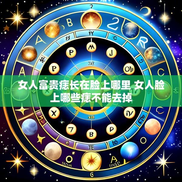 女人富贵痣长在脸上哪里 女人脸上哪些痣不能去掉