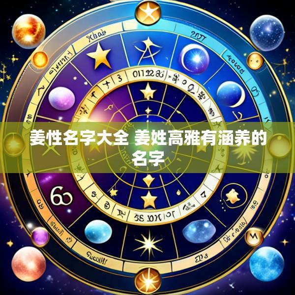 姜性名字大全 姜姓高雅有涵养的名字