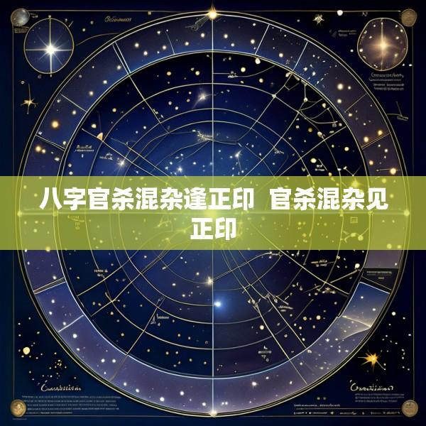 八字官杀混杂逢正印  官杀混杂见正印