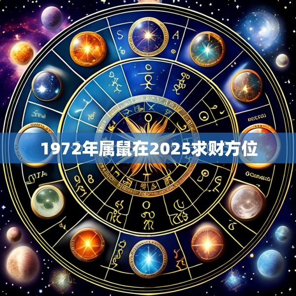 1972年属鼠在2025求财方位
