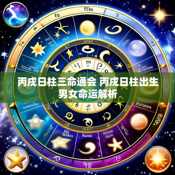 丙戌日柱三命通会 丙戌日柱出生男女命运解析