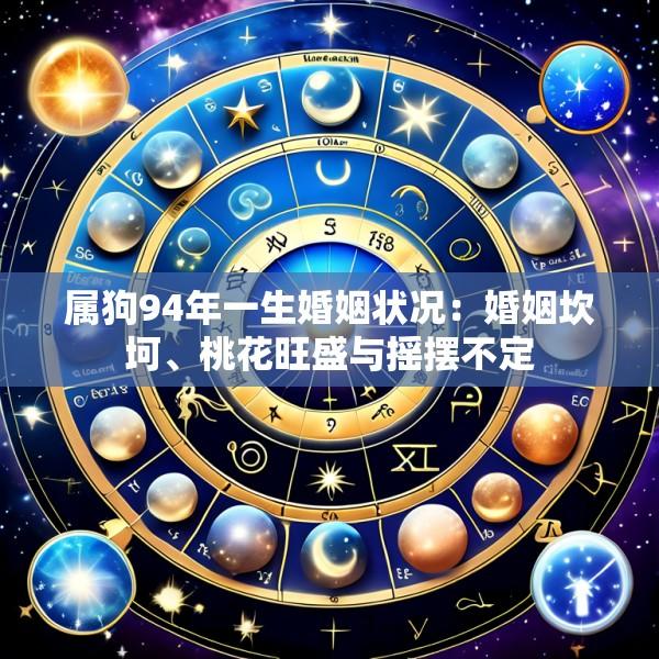属狗94年一生婚姻状况：婚姻坎坷、桃花旺盛与摇摆不定