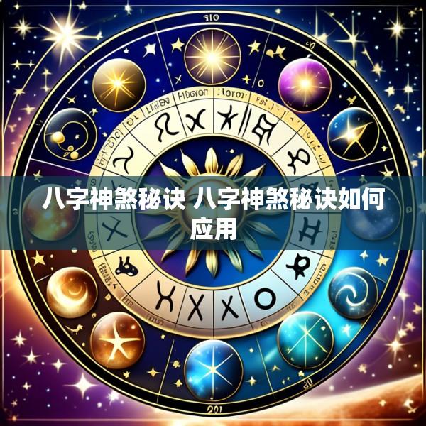 八字神煞秘诀 八字神煞秘诀如何应用