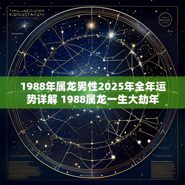 1988年属龙男性2025年全年运势详解 1988属龙一生大劫年