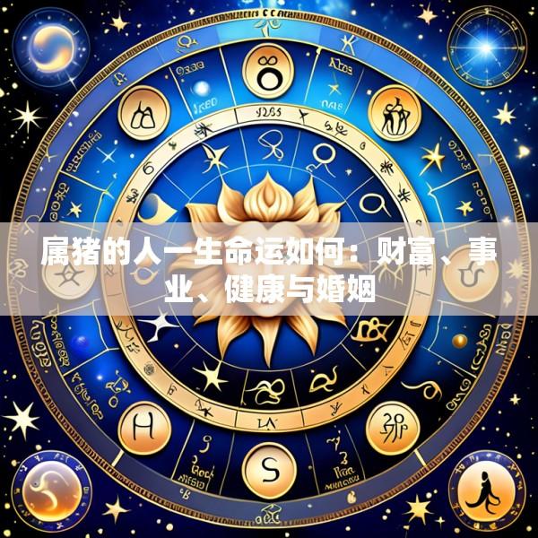 属猪的人一生命运如何：财富、事业、健康与婚姻