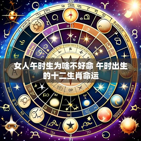女人午时生为啥不好命 午时出生的十二生肖命运