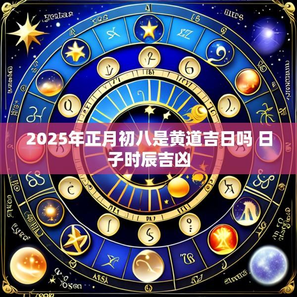 2025年正月初八是黄道吉日吗 日子时辰吉凶