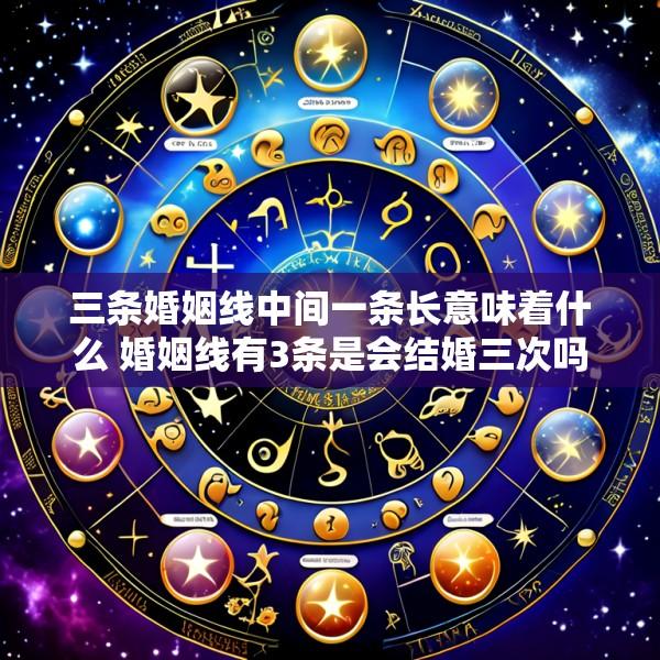 三条婚姻线中间一条长意味着什么 婚姻线有3条是会结婚三次吗