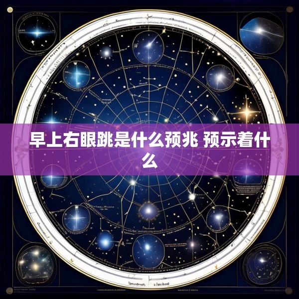 早上右眼跳是什么预兆 预示着什么