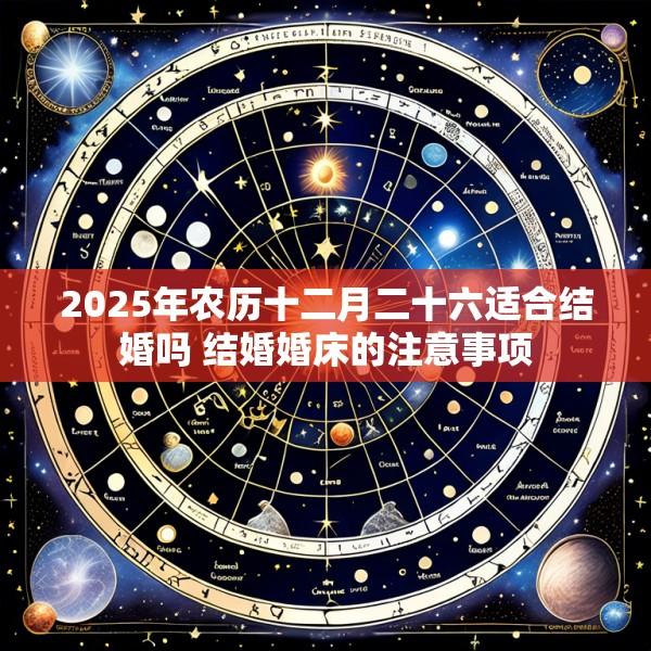 2025年农历十二月二十六适合结婚吗 结婚婚床的注意事项