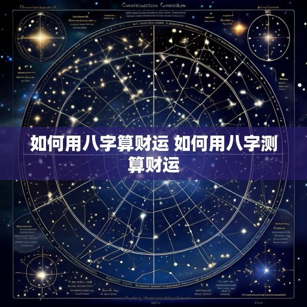 如何用八字算财运 如何用八字测算财运