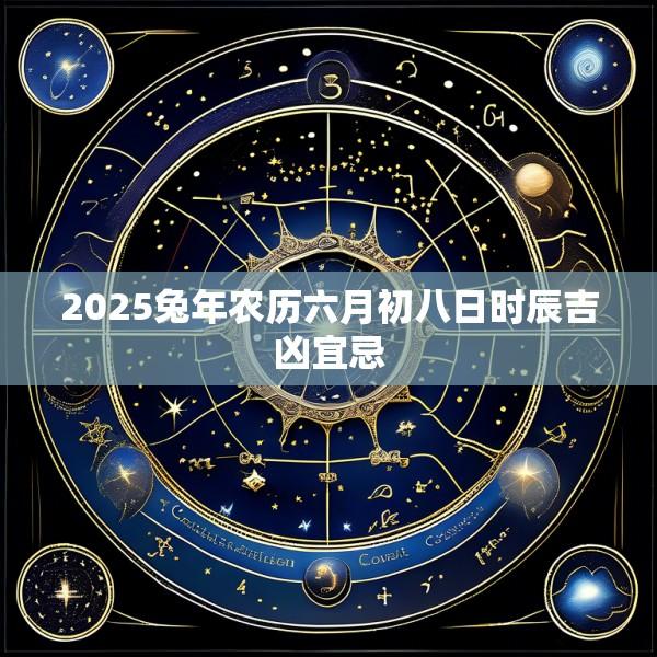 2025兔年农历六月初八日时辰吉凶宜忌