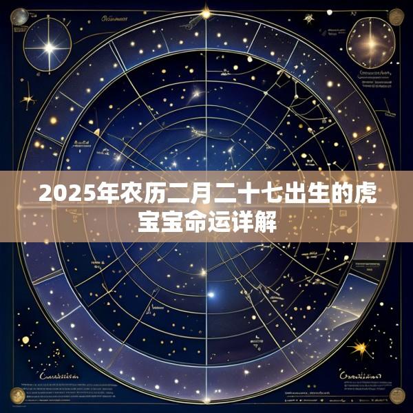 2025年农历二月二十七出生的虎宝宝命运详解