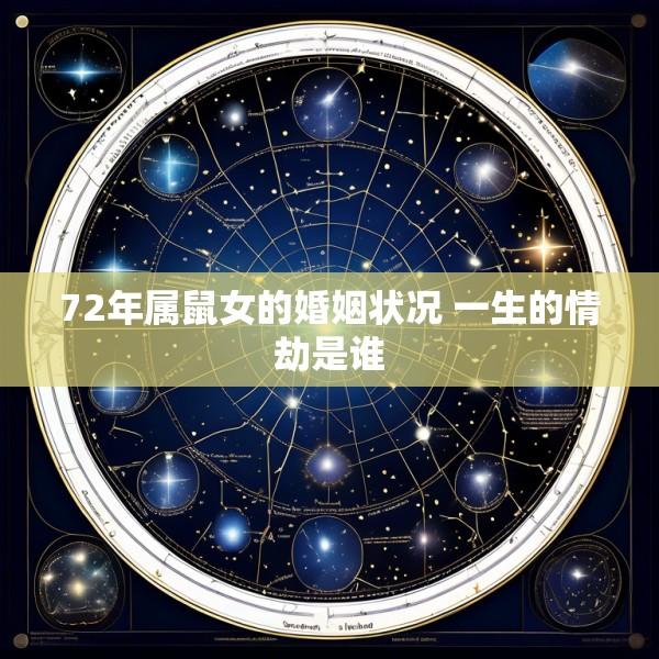72年属鼠女的婚姻状况 一生的情劫是谁