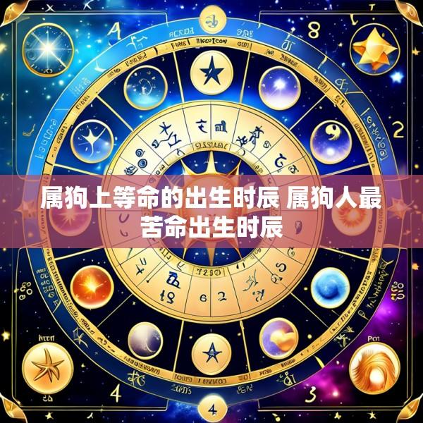 属狗上等命的出生时辰 属狗人最苦命出生时辰