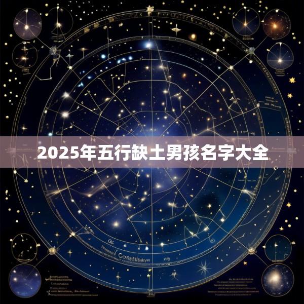 2025年五行缺土男孩名字大全