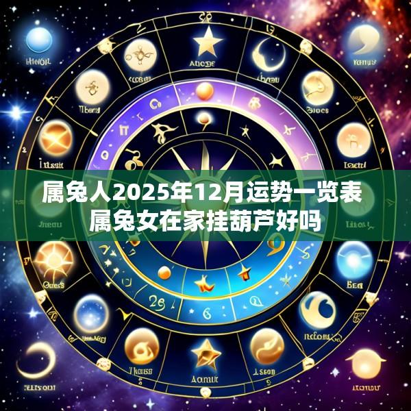 属兔人2025年12月运势一览表 属兔女在家挂葫芦好吗